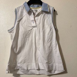 Sport Harley womens gold tank top  white /blue size M